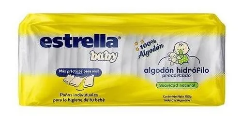 ESTRELLA ALGODON PRECORTADO X100